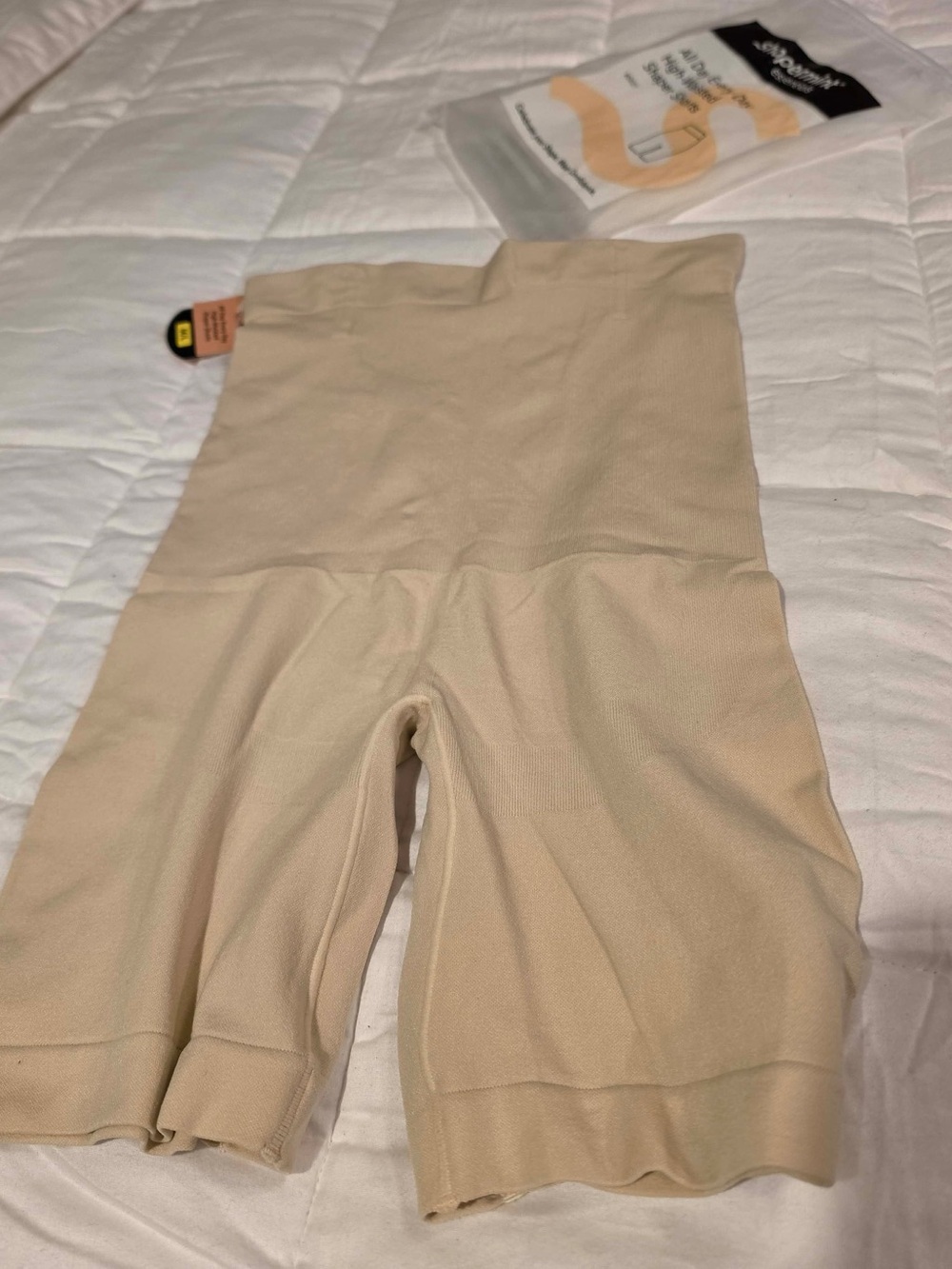 Shapermint Beige High-Waist Shapewear Sculpting Shorts M/L NWT